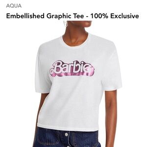 Barbie X Aqua Embellished Tee Shirt Size Medium